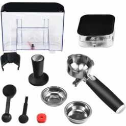 COSTWAY Machine à Café Automatique Avec Broyeur - 30 Niveaux De Poudre De Café Réglables Cafétière Automatique 1350W Température Réglable Accessoires Complets Pour Maison,Bureau,Café -Machine À Café 22747475 4