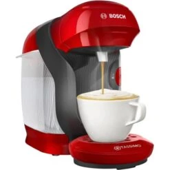 Bosch Haushalt Style TAS1103 Machine à Capsules Rouge One Touch, Robinet Dévacuation Réglable En Hauteur -Machine À Café 26481161 3