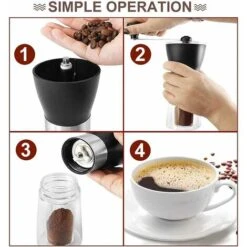 Moulin à Café Manuel, Broyeur à Café Portable Réglable Avec Inoxydable Taille Compacte Parfait Pour Voyages/Camping/Bureau 10 Moulin à Café Manuel, Broyeur à Café Portable Réglable Avec Inoxydable Taille Compacte Parfait Pour Voyages/Camping/Bureau -Machine À Café 56665643 4