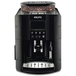 Krups EA8150 - Cafetière Automatique Pression 15 Bars, écran LCD, 3 Niveaux D'intensité, Réglable De 20 Ml à 220 Ml, Programme De Nettoyage Et De Détartrage Automatique, Moulin Intégré.