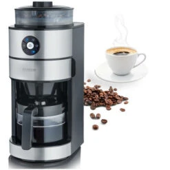 Cafetiere Filtre Avec Broyeur SEVERIN - KA4811 - 820W - Arret Auto - Noir/Inox