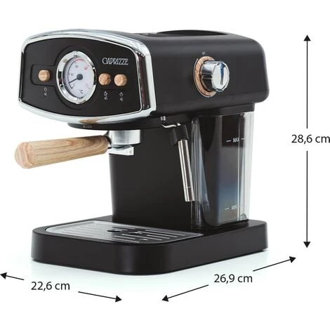 Machine à Café Espresso Caprizze Kai 1050W 15 Bars Semi-automatique Capacité 5 Tasses De Café Avec Vaporisateur Couleur Noir Mat 6 Machine à Café Espresso Caprizze Kai 1050W 15 Bars Semi-automatique Capacité 5 Tasses De Café Avec Vaporisateur Couleur Noir Mat – Image 4