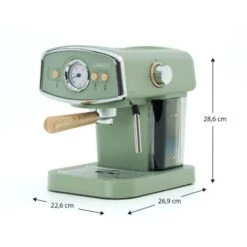 Machine à Café Espresso Caprizze Kai 1050W 15 Bars Semi-automatique Capacité 5 Tasses De Café Avec Vaporisateur Couleur Vert Mat -Machine À Café 76445869 4