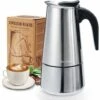 Cafetière Italienne, Cafetière Moka En INOX Cafetière à Pression 300ml Grande Contenance Compatible Avec Plaque à Induction Avec Poignée Ergonomique -Machine À Café 77659796 1