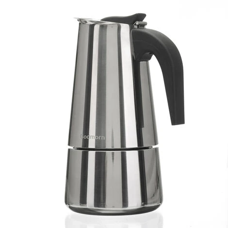 450ml Acier Inoxydable Moka Espresso Cafetière Percolateur Cuisinière 10 4 450ml Acier Inoxydable Moka Espresso Cafetière Percolateur Cuisinière 10 – Image 2