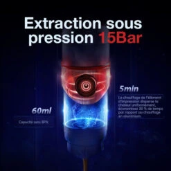 HIBREW H4 - Cafetiere Italienne Portable,machines à Café Automatiques,machine Expresso,Compatible Avec Capsules Nespresso Dolce Gusto Café Moulu,60ml,80W,camping,voiture (Premium,Noir) -Machine À Café 92197412 4