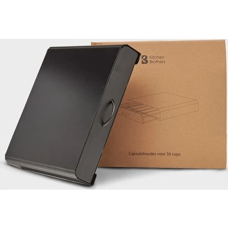 Générique KitchenBrothers Porte-capsules - Avec Tiroir - Dolce Gusto - 36 Capsules - Acier Inoxydable - Noir 3 Générique KitchenBrothers Porte-capsules - Avec Tiroir - Dolce Gusto - 36 Capsules - Acier Inoxydable - Noir – Image 2