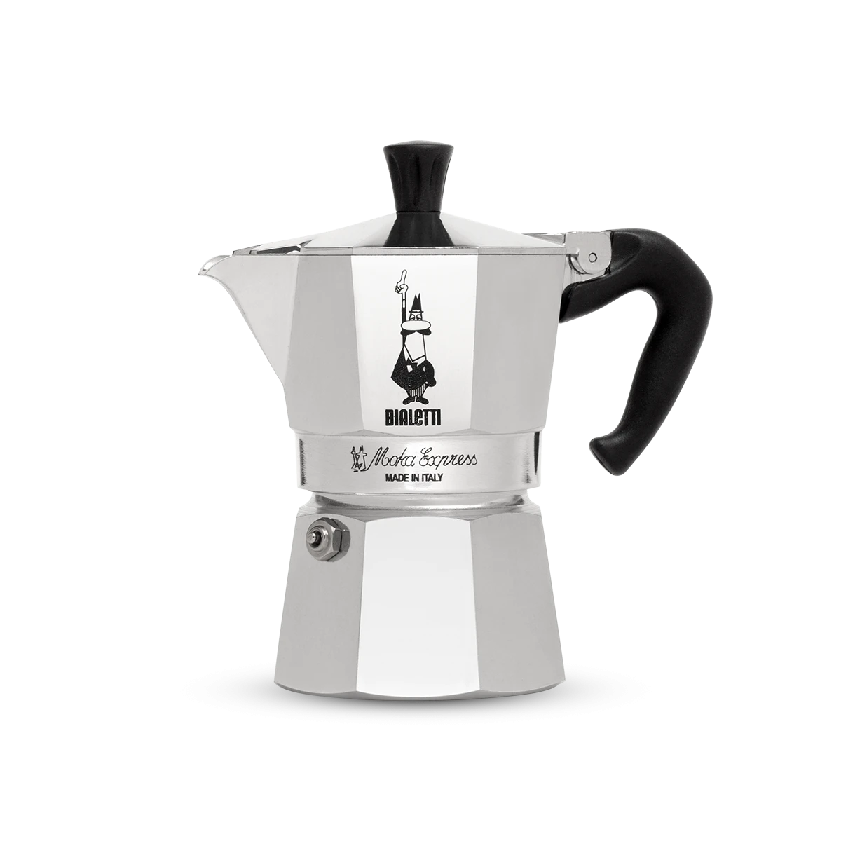Bialetti Moka Express Cafetière à Moka Aluminium, Noir